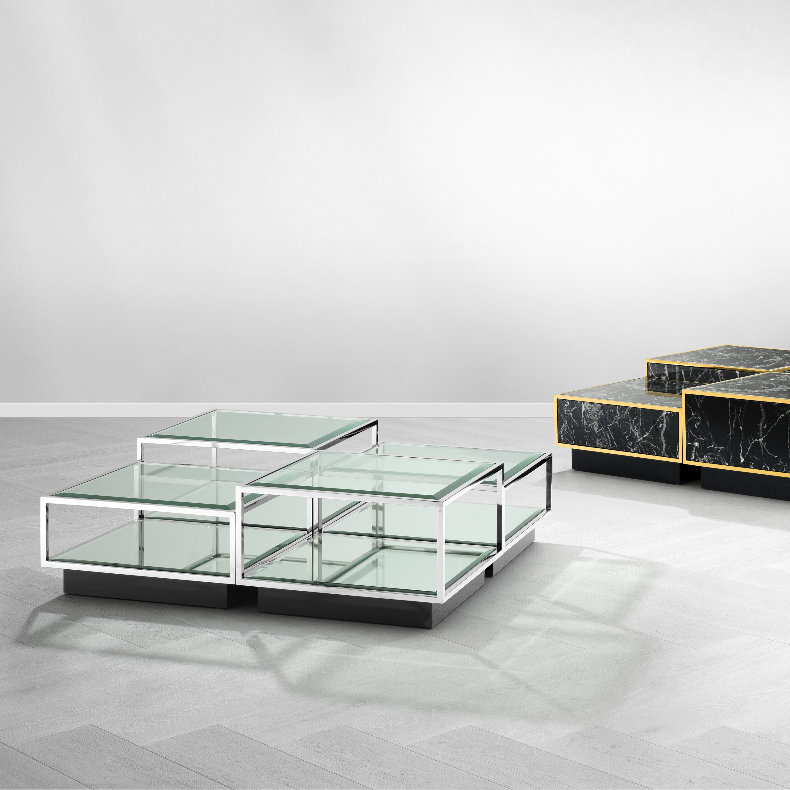 Tortona Soffbord Sats i 4 delar Rostfritt Stål 65 cm Tortona Soffbord Sats i 4 delar Rostfritt Stål 65 cm